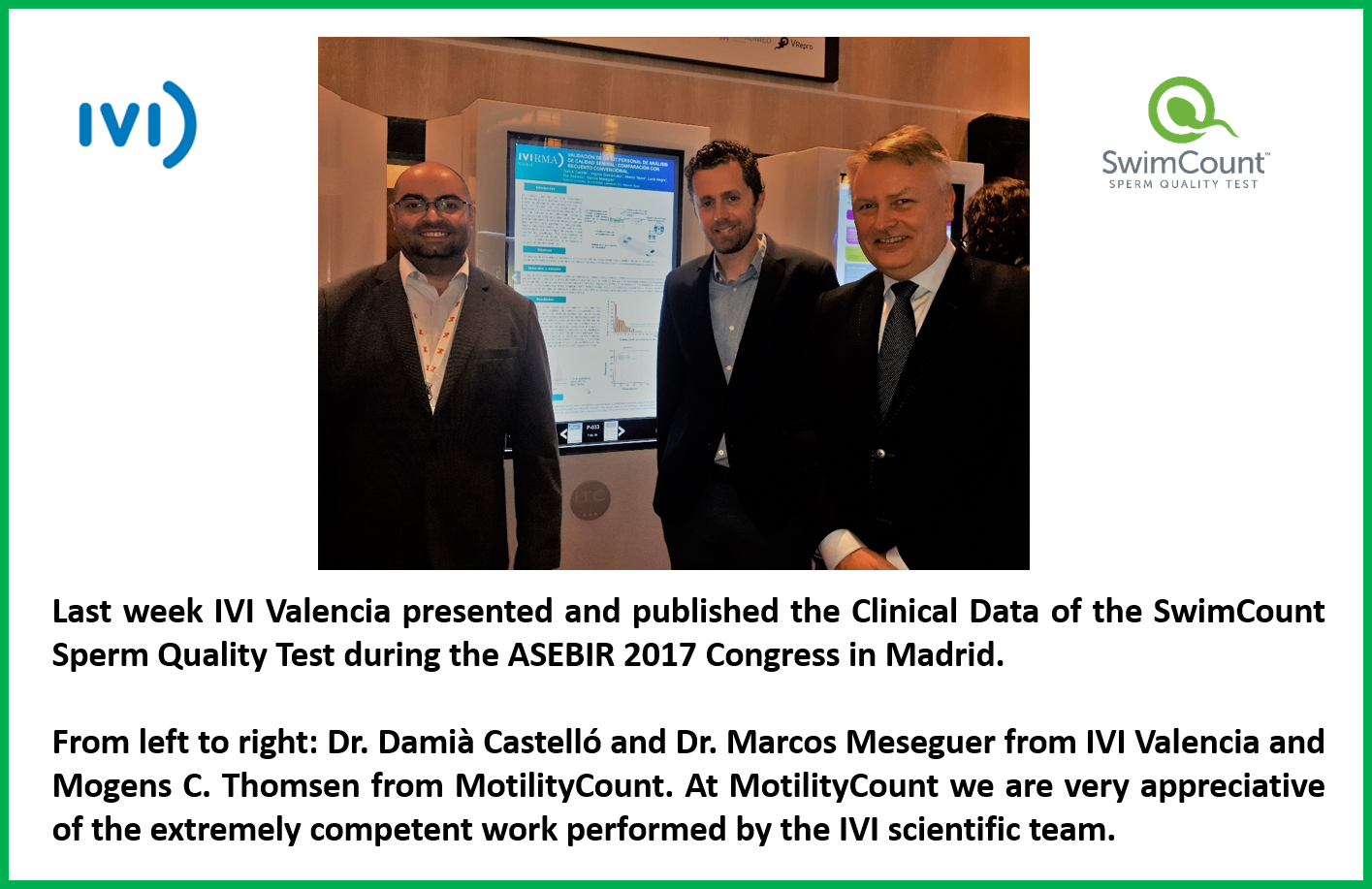 SwimCount at the ASEBIR 2017 Congress in Madrid