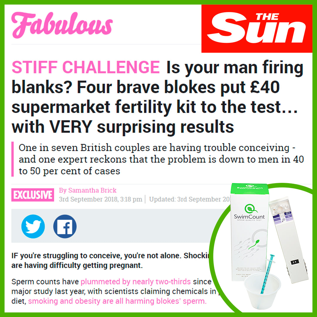 Article in The Sun: Is your man firing blanks?