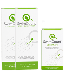 Combo deal 3: 2 pcs. SwimCount™ Sperm Quality Test + SwimCount™ SpermCare Food Supplement
